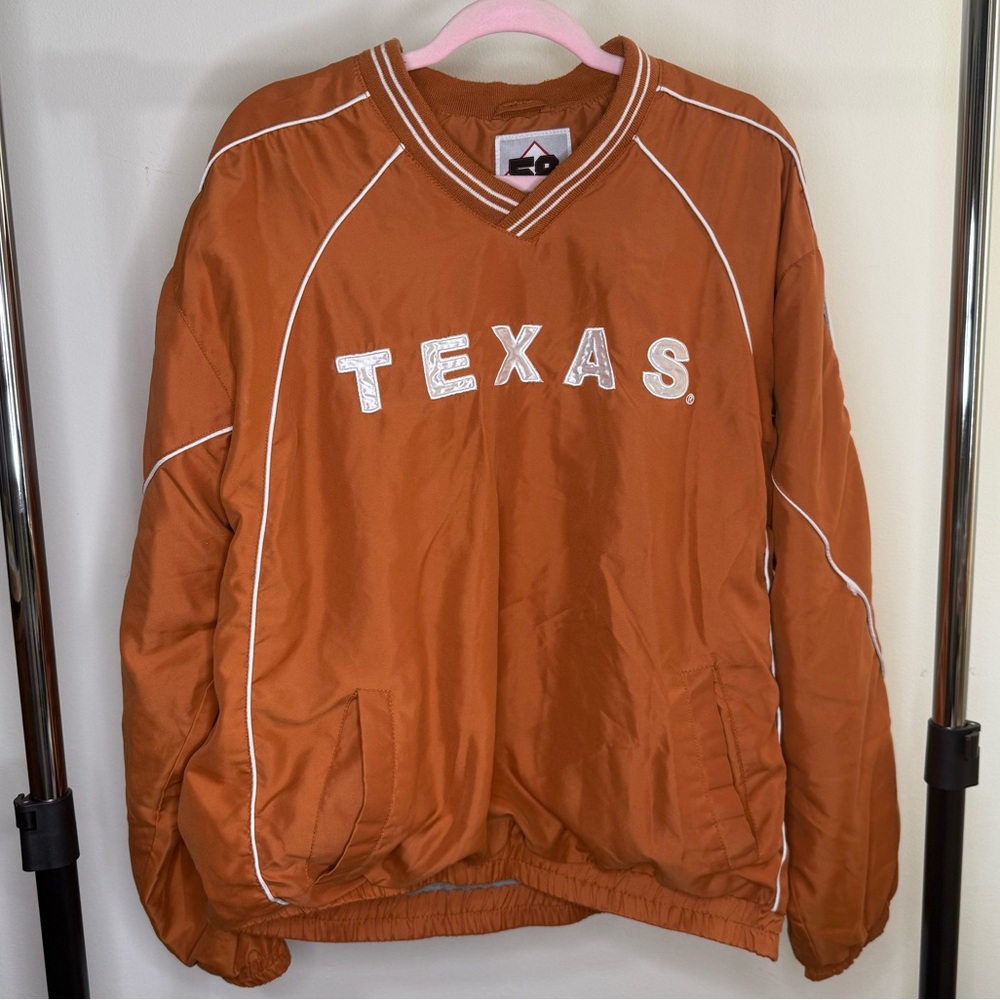 Texas Orange Bomber Pullover Jacket